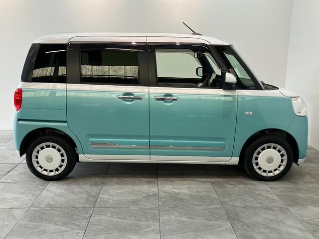 ムーヴキャンバスストライプスG 4WD ディスプレイオーディオ 駐車支援機能衝突被害軽減ブレーキ 9型ディスプレイオーディオ フルセグ パノラマカメラ Bluetooth USB 前後ドラレコ 両側電動スライドドア LED オートライト パーキングアシスト 前席シートヒーター(滋賀県)の中古車