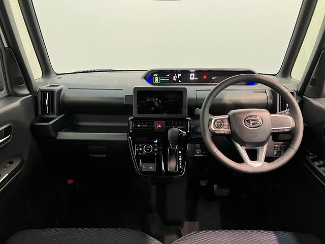 タントカスタムＲＳ　ターボ　コーナーセンサー　届出済未使用車衝突被害軽減ブレーキ　コーナーセンサー　バックカメラ（ナビ装着時用）　両側電動スライドドア　前席シートヒーター　電動パーキングブレーキ　ＬＥＤ　オートライト　オートエアコン　スマートキー　エコアイドル（滋賀県）の中古車