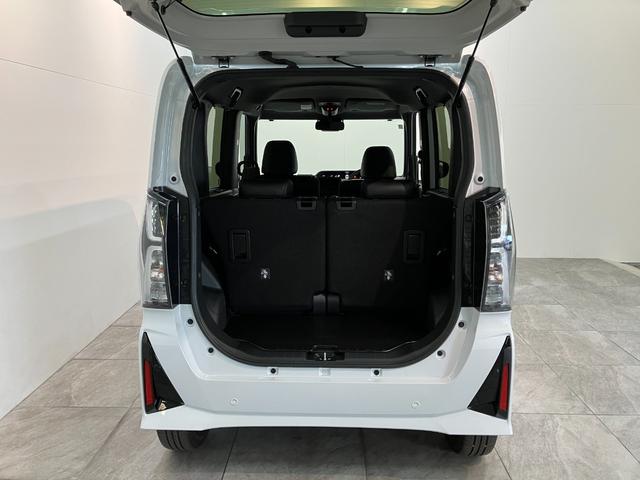 タントカスタムＲＳ　ターボ　コーナーセンサー　届出済未使用車衝突被害軽減ブレーキ　コーナーセンサー　バックカメラ（ナビ装着時用）　両側電動スライドドア　前席シートヒーター　電動パーキングブレーキ　ＬＥＤ　オートライト　オートエアコン　スマートキー　エコアイドル（滋賀県）の中古車