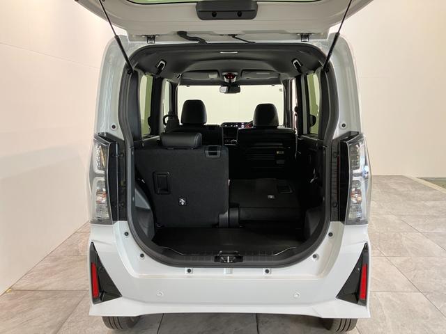 タントカスタムＲＳ　ターボ　コーナーセンサー　届出済未使用車衝突被害軽減ブレーキ　コーナーセンサー　バックカメラ（ナビ装着時用）　両側電動スライドドア　前席シートヒーター　電動パーキングブレーキ　ＬＥＤ　オートライト　オートエアコン　スマートキー　エコアイドル（滋賀県）の中古車