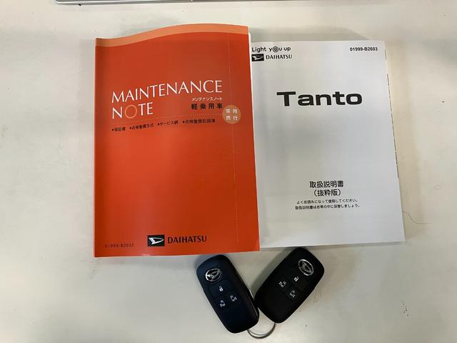 タントカスタムＲＳ　ターボ　コーナーセンサー　届出済未使用車衝突被害軽減ブレーキ　コーナーセンサー　バックカメラ（ナビ装着時用）　両側電動スライドドア　前席シートヒーター　電動パーキングブレーキ　ＬＥＤ　オートライト　オートエアコン　スマートキー　エコアイドル（滋賀県）の中古車