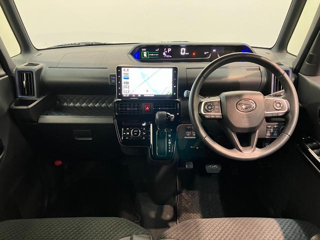 タントカスタムRS 9型フルセグナビ パノラマカメラ 車検整備付衝突被害軽減ブレーキ コーナーセンサー 9型フルセグナビ Bluetooth DVD USB 前後ドラレコ パノラマカメラ レーダークルーズコントロール 両側電動スライドドア シートヒーター LED(滋賀県)の中古車