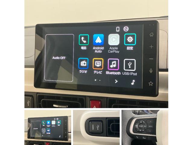 ムーヴキャンバスストライプスＧ　９型ディスプレイオーディオ　レーダークルコン衝突被害軽減ブレーキ　コーナーセンサー　９型ディスプレイオーディオ　フルセグ　Ｂｌｕｅｔｏｏｔｈ　ＵＳＢ　パノラマカメラ　両側電動スライドドア　前席シートヒーター　ＬＥＤ　レーダークルーズコントロール（滋賀県）の中古車