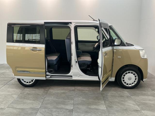 ムーヴキャンバスストライプスＧ　９型ディスプレイオーディオ　レーダークルコン衝突被害軽減ブレーキ　コーナーセンサー　９型ディスプレイオーディオ　フルセグ　Ｂｌｕｅｔｏｏｔｈ　ＵＳＢ　パノラマカメラ　両側電動スライドドア　前席シートヒーター　ＬＥＤ　レーダークルーズコントロール（滋賀県）の中古車