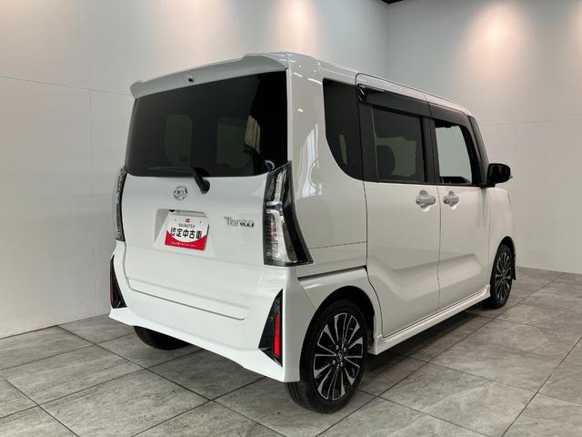 タントカスタムＲＳ　８型フルセグナビ　バックカメラ　車検整備付衝突被害軽減ブレーキ　コーナーセンサー　ターボ　８型フルセグナビ　Ｂｌｕｅｔｏｏｔｈ　ＤＶＤ再生　ＵＳＢ　バックカメラ　ＴＶコントロール　両側電動スライドドア　前席シートヒーター　ＬＥＤ　クルコン（滋賀県）の中古車