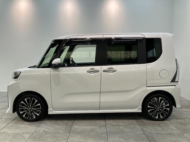 タントカスタムＲＳ　８型フルセグナビ　バックカメラ　車検整備付衝突被害軽減ブレーキ　コーナーセンサー　ターボ　８型フルセグナビ　Ｂｌｕｅｔｏｏｔｈ　ＤＶＤ再生　ＵＳＢ　バックカメラ　ＴＶコントロール　両側電動スライドドア　前席シートヒーター　ＬＥＤ　クルコン（滋賀県）の中古車