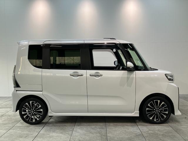 タントカスタムＲＳ　８型フルセグナビ　バックカメラ　車検整備付衝突被害軽減ブレーキ　コーナーセンサー　ターボ　８型フルセグナビ　Ｂｌｕｅｔｏｏｔｈ　ＤＶＤ再生　ＵＳＢ　バックカメラ　ＴＶコントロール　両側電動スライドドア　前席シートヒーター　ＬＥＤ　クルコン（滋賀県）の中古車