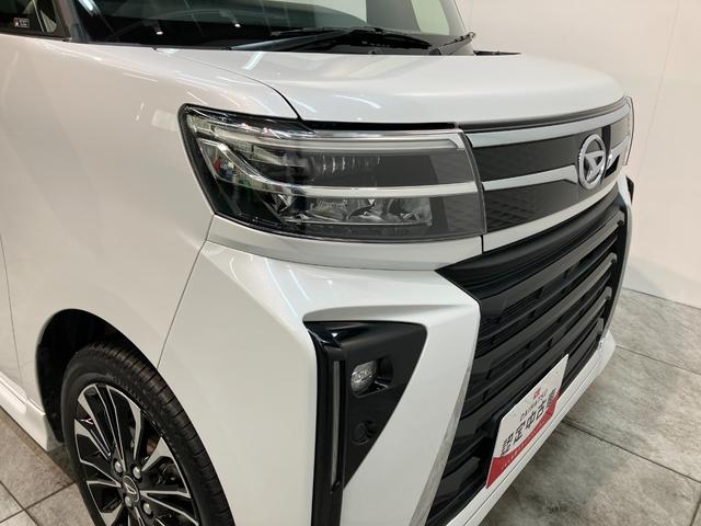 タントカスタムＲＳ　８型フルセグナビ　バックカメラ　車検整備付衝突被害軽減ブレーキ　コーナーセンサー　ターボ　８型フルセグナビ　Ｂｌｕｅｔｏｏｔｈ　ＤＶＤ再生　ＵＳＢ　バックカメラ　ＴＶコントロール　両側電動スライドドア　前席シートヒーター　ＬＥＤ　クルコン（滋賀県）の中古車