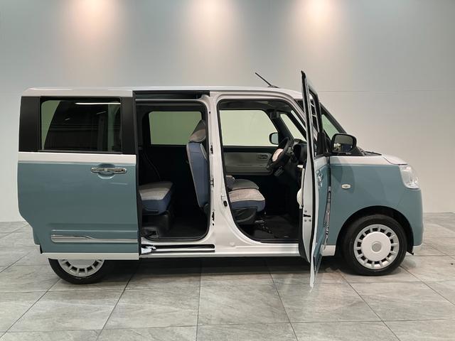 ムーヴキャンバスストライプスG コーナーセンサー 両側電動スライドドア衝突被害軽減ブレーキ コーナーセンサー バックカメラ(ナビ装着時用) 両側電動スライドドア 前席シートヒーター 電動パーキングブレーキ LED オートライト オートエアコン スマートキー エコアイドル(滋賀県)の中古車