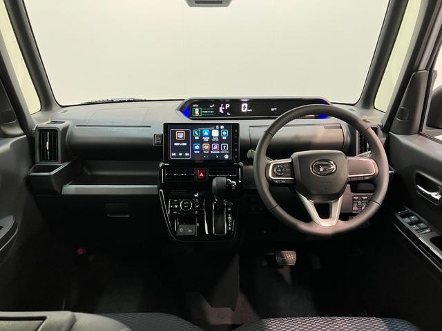 タントカスタムＲＳ　９型ディスプレイオーディオ　届出済未使用車衝突被害軽減ブレーキ　コーナーセンサー　９型ディスプレイオーディオ　フルセグ　Ｂｌｕｅｔｏｏｔｈ　ＵＳＢ　バックカメラ　両側電動スライドドア　前席シートヒーター　ＬＥＤ　スマートキー　電動パーキング（滋賀県）の中古車