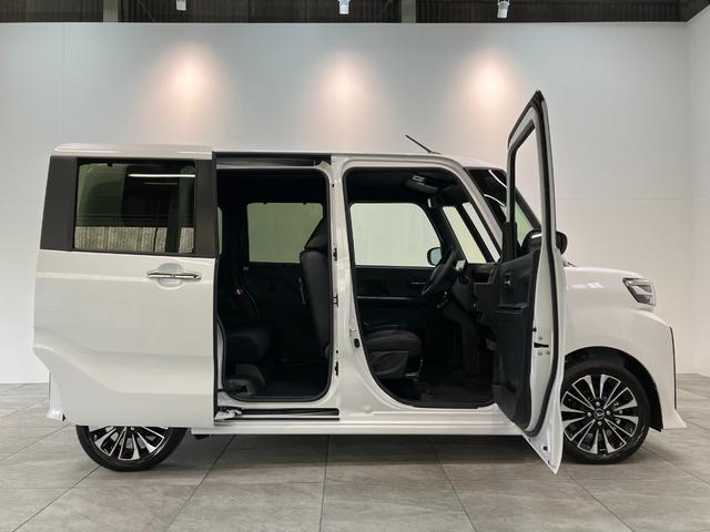 タントカスタムＲＳ　９型ディスプレイオーディオ　届出済未使用車衝突被害軽減ブレーキ　コーナーセンサー　９型ディスプレイオーディオ　フルセグ　Ｂｌｕｅｔｏｏｔｈ　ＵＳＢ　バックカメラ　両側電動スライドドア　前席シートヒーター　ＬＥＤ　スマートキー　電動パーキング（滋賀県）の中古車