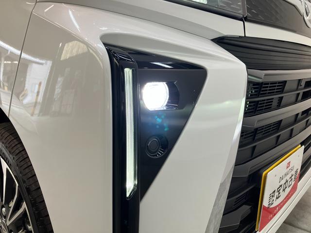 タントカスタムＲＳ　９型ディスプレイオーディオ　届出済未使用車衝突被害軽減ブレーキ　コーナーセンサー　９型ディスプレイオーディオ　フルセグ　Ｂｌｕｅｔｏｏｔｈ　ＵＳＢ　バックカメラ　両側電動スライドドア　前席シートヒーター　ＬＥＤ　スマートキー　電動パーキング（滋賀県）の中古車