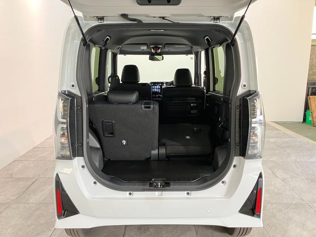 タントカスタムＲＳ　９型ディスプレイオーディオ　届出済未使用車衝突被害軽減ブレーキ　コーナーセンサー　９型ディスプレイオーディオ　フルセグ　Ｂｌｕｅｔｏｏｔｈ　ＵＳＢ　バックカメラ　両側電動スライドドア　前席シートヒーター　ＬＥＤ　スマートキー　電動パーキング（滋賀県）の中古車