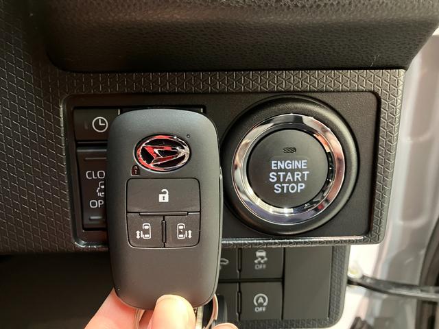 タントカスタムＲＳ　９型ディスプレイオーディオ　届出済未使用車衝突被害軽減ブレーキ　コーナーセンサー　９型ディスプレイオーディオ　フルセグ　Ｂｌｕｅｔｏｏｔｈ　ＵＳＢ　バックカメラ　両側電動スライドドア　前席シートヒーター　ＬＥＤ　スマートキー　電動パーキング（滋賀県）の中古車