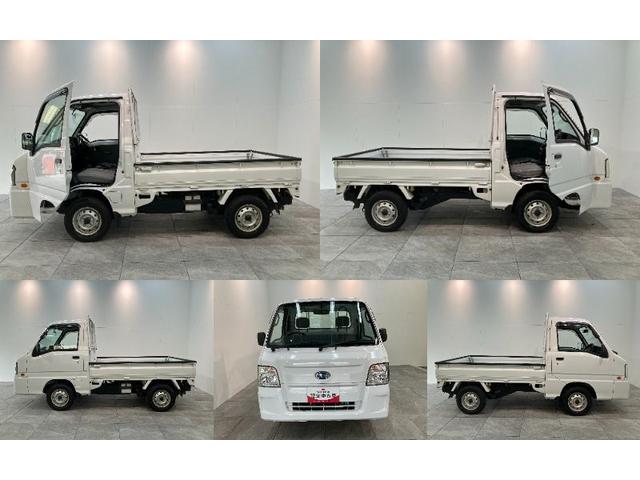 サンバートラックTB 5MT 4WD エアコン 荷台作業灯 車検整備付5MT パートタイム4WD AM/FMラジオ マニュアルエアコン マニュアルレベリング 荷台作業灯(滋賀県)の中古車