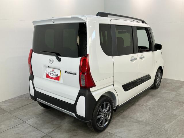 タントファンクロス　９型ディスプレイオーディオ　届出済未使用車衝突被害軽減ブレーキ　コーナーセンサー　９型ディスプレイオーディオ　フルセグ　Ｂｌｕｅｔｏｏｔｈ　ＵＳＢ　バックカメラ　両側電動スライドドア　前席シートヒーター　ＬＥＤ　スマートキー　エコアイドル（滋賀県）の中古車