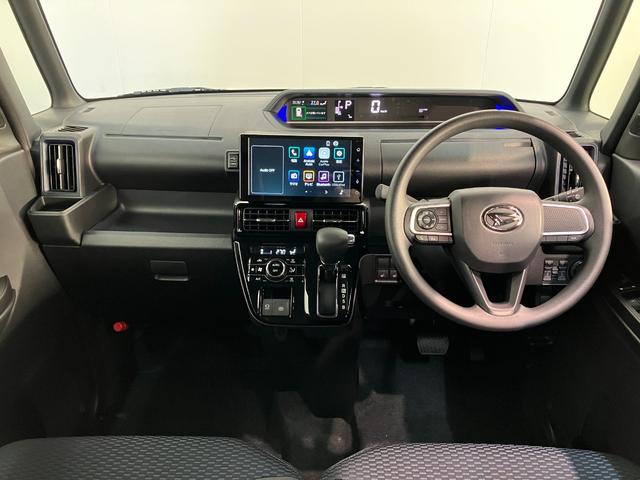 タントカスタムX 9型ディスプレイオーディオ 届出済未使用車衝突被害軽減ブレーキ コーナーセンサー 9型ディスプレイオーディオ フルセグ Bluetooth USB バックカメラ 両側電動スライドドア 前席シートヒーター LED スマートキー エコアイドル(滋賀県)の中古車