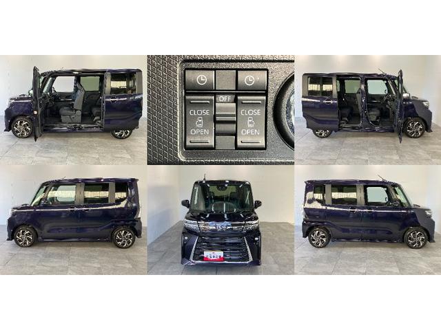 タントカスタムX 9型ディスプレイオーディオ 届出済未使用車衝突被害軽減ブレーキ コーナーセンサー 9型ディスプレイオーディオ フルセグ Bluetooth USB バックカメラ 両側電動スライドドア 前席シートヒーター LED スマートキー エコアイドル(滋賀県)の中古車