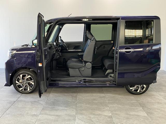 タントカスタムX 9型ディスプレイオーディオ 届出済未使用車衝突被害軽減ブレーキ コーナーセンサー 9型ディスプレイオーディオ フルセグ Bluetooth USB バックカメラ 両側電動スライドドア 前席シートヒーター LED スマートキー エコアイドル(滋賀県)の中古車