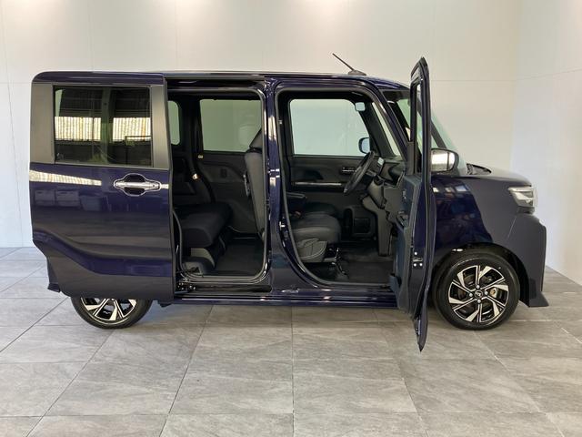 タントカスタムX 9型ディスプレイオーディオ 届出済未使用車衝突被害軽減ブレーキ コーナーセンサー 9型ディスプレイオーディオ フルセグ Bluetooth USB バックカメラ 両側電動スライドドア 前席シートヒーター LED スマートキー エコアイドル(滋賀県)の中古車