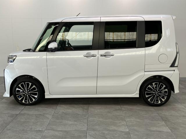 タントカスタムＲＳ　両側パワスラ　コーナーセンサー　届出済未使用車衝突被害軽減ブレーキ　コーナーセンサー　ターボ　バックカメラ（ナビ装着時用）　両側電動スライドドア　前席シートヒーター　電動パーキングブレーキ　ＬＥＤ　オートライト　オートエアコン　スマートキー（滋賀県）の中古車