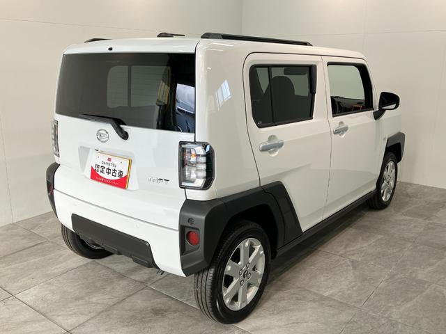 タフトG レーダークルーズコントロール 届出済未使用車衝突被害軽減ブレーキ コーナーセンサー バックカメラ(ナビ装着時用) 前席シートヒーター 電動パーキング スカイフィールトップ LED オートライト オートエアコン スマートキー エコアイドル(滋賀県)の中古車