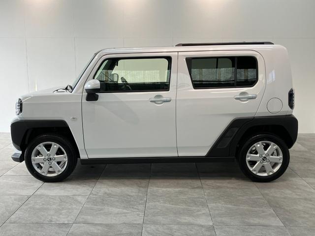 タフトG レーダークルーズコントロール 届出済未使用車衝突被害軽減ブレーキ コーナーセンサー バックカメラ(ナビ装着時用) 前席シートヒーター 電動パーキング スカイフィールトップ LED オートライト オートエアコン スマートキー エコアイドル(滋賀県)の中古車