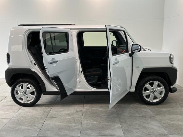 タフトG レーダークルーズコントロール 届出済未使用車衝突被害軽減ブレーキ コーナーセンサー バックカメラ(ナビ装着時用) 前席シートヒーター 電動パーキング スカイフィールトップ LED オートライト オートエアコン スマートキー エコアイドル(滋賀県)の中古車