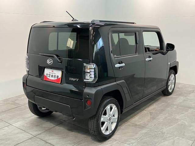 タフトＧ　レーダークルーズコントロール　届出済未使用車衝突被害軽減ブレーキ　コーナーセンサー　バックカメラ（ナビ装着時用）　前席シートヒーター　電動パーキング　スカイフィールトップ　ＬＥＤ　オートライト　オートエアコン　スマートキー　エコアイドル（滋賀県）の中古車