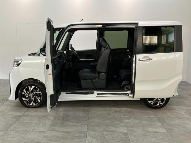 タントカスタムX 9型ディスプレイオーディオ 届出済未使用車衝突被害軽減ブレーキ コーナーセンサー 9型ディスプレイオーディオ フルセグ Bluetooth USB バックカメラ 両側電動スライドドア 前席シートヒーター LED スマートキー エコアイドル(滋賀県)の中古車