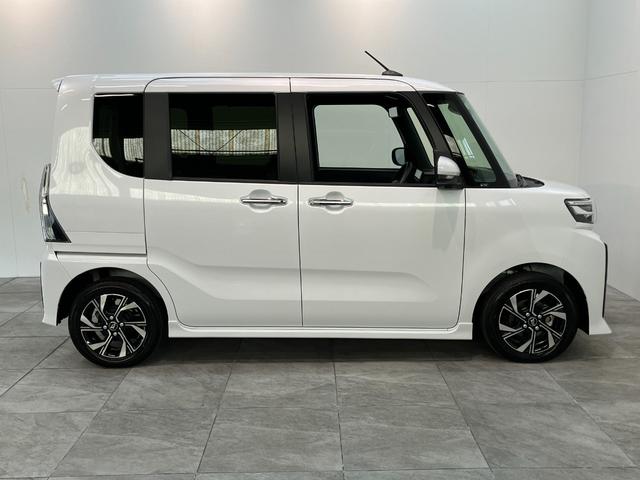 タントカスタムX 9型ディスプレイオーディオ 届出済未使用車衝突被害軽減ブレーキ コーナーセンサー 9型ディスプレイオーディオ フルセグ Bluetooth USB バックカメラ 両側電動スライドドア 前席シートヒーター LED スマートキー エコアイドル(滋賀県)の中古車