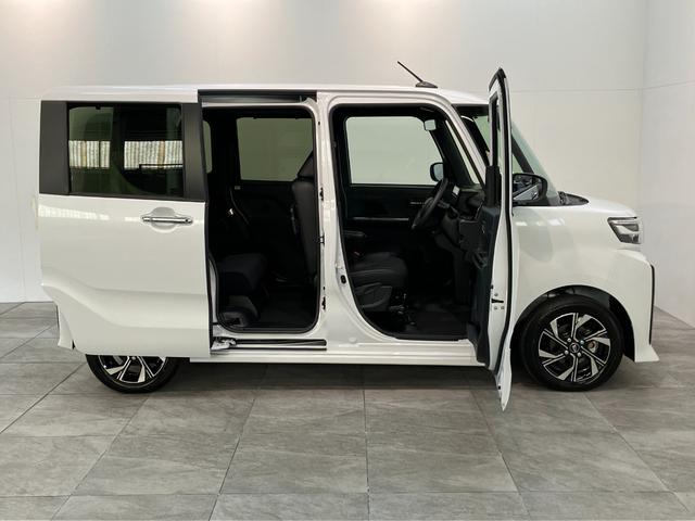 タントカスタムX 9型ディスプレイオーディオ 届出済未使用車衝突被害軽減ブレーキ コーナーセンサー 9型ディスプレイオーディオ フルセグ Bluetooth USB バックカメラ 両側電動スライドドア 前席シートヒーター LED スマートキー エコアイドル(滋賀県)の中古車