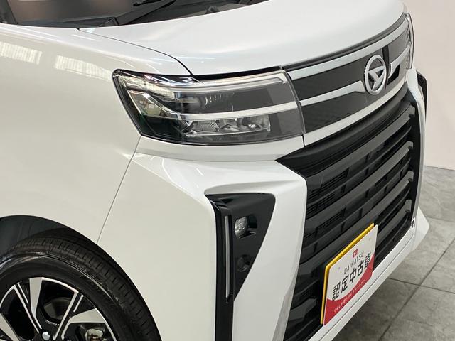 タントカスタムX 9型ディスプレイオーディオ 届出済未使用車衝突被害軽減ブレーキ コーナーセンサー 9型ディスプレイオーディオ フルセグ Bluetooth USB バックカメラ 両側電動スライドドア 前席シートヒーター LED スマートキー エコアイドル(滋賀県)の中古車