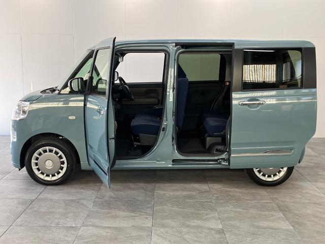 ムーヴキャンバスセオリーG 10型ナビ パノラマカメラ 届出済未使用車衝突被害軽減ブレーキ 10型フルセグナビ パノラマカメラ DVD再生 Bluetooth USB 前後ドラレコ 両側電動スライドドア LED シートヒーター オートライト オートエアコン エコアイドル(滋賀県)の中古車