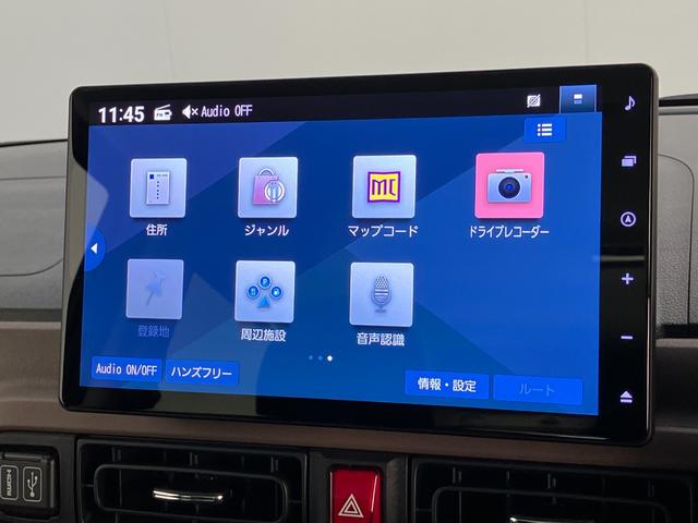 ムーヴキャンバスセオリーG 10型ナビ パノラマカメラ 届出済未使用車衝突被害軽減ブレーキ 10型フルセグナビ パノラマカメラ DVD再生 Bluetooth USB 前後ドラレコ 両側電動スライドドア LED シートヒーター オートライト オートエアコン エコアイドル(滋賀県)の中古車