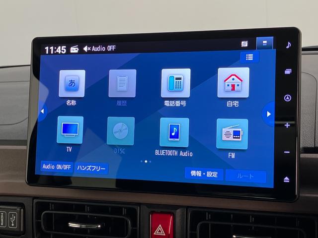 ムーヴキャンバスセオリーG 10型ナビ パノラマカメラ 届出済未使用車衝突被害軽減ブレーキ 10型フルセグナビ パノラマカメラ DVD再生 Bluetooth USB 前後ドラレコ 両側電動スライドドア LED シートヒーター オートライト オートエアコン エコアイドル(滋賀県)の中古車