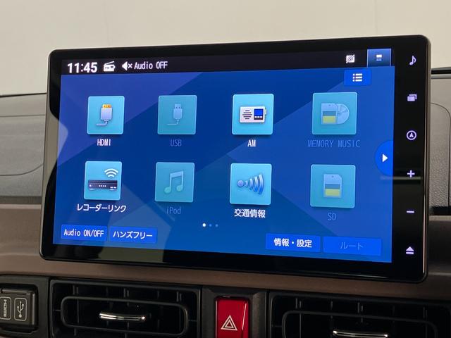 ムーヴキャンバスセオリーG 10型ナビ パノラマカメラ 届出済未使用車衝突被害軽減ブレーキ 10型フルセグナビ パノラマカメラ DVD再生 Bluetooth USB 前後ドラレコ 両側電動スライドドア LED シートヒーター オートライト オートエアコン エコアイドル(滋賀県)の中古車