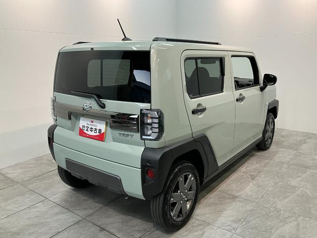 タフトG ダーククロムベンチャー レーダークルコン 届出済未使用車衝突被害軽減ブレーキ コーナーセンサー バックカメラ(ナビ装着時用) 前席シートヒーター 電動パーキング スカイフィールトップ LED オートライト オートエアコン スマートキー エコアイドル(滋賀県)の中古車