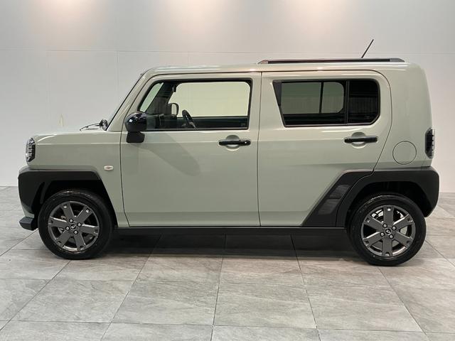 タフトG ダーククロムベンチャー レーダークルコン 届出済未使用車衝突被害軽減ブレーキ コーナーセンサー バックカメラ(ナビ装着時用) 前席シートヒーター 電動パーキング スカイフィールトップ LED オートライト オートエアコン スマートキー エコアイドル(滋賀県)の中古車