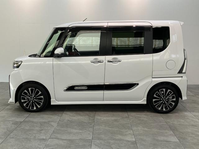 タントカスタムＲＳ　９型ディスプレイオーディオ　Ｂカメラ　ドラレコ衝突被害軽減ブレーキ　コーナーセンサー　９型ディスプレイオーディオ　フルセグ　Ｂｌｕｅｔｏｏｔｈ　ＵＳＢ　バックカメラ　前後ドラレコ　両側パワスラ　前席シートヒーター　ＬＥＤ　レーダクルコン（滋賀県）の中古車