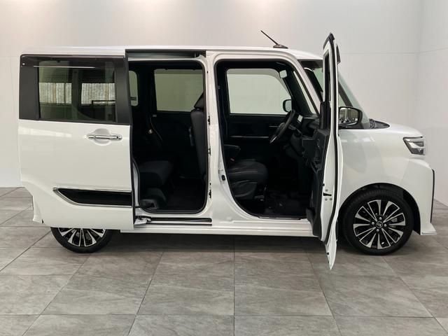 タントカスタムＲＳ　９型ディスプレイオーディオ　Ｂカメラ　ドラレコ衝突被害軽減ブレーキ　コーナーセンサー　９型ディスプレイオーディオ　フルセグ　Ｂｌｕｅｔｏｏｔｈ　ＵＳＢ　バックカメラ　前後ドラレコ　両側パワスラ　前席シートヒーター　ＬＥＤ　レーダクルコン（滋賀県）の中古車