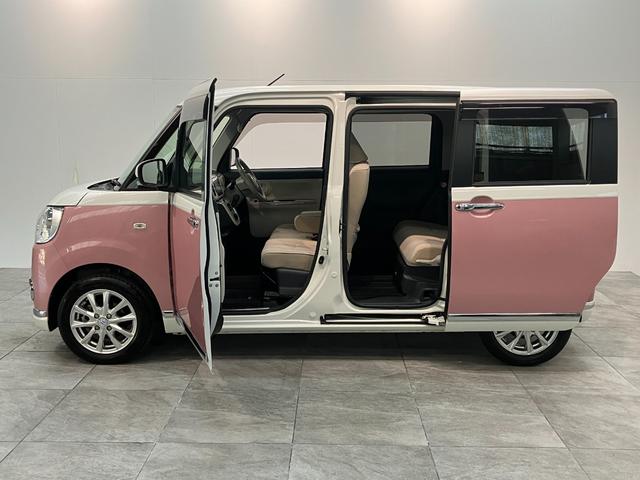 ムーヴキャンバスＧメイクアップＶＳ　ＳＡ３　８型ナビ　パノラマカメラ衝突被害軽減ブレーキ　８型フルセグナビ　パノラマカメラ　ＤＶＤ　Ｂｌｕｅｔｏｏｔｈ　ＵＳＢ　前後ドラレコ　ＥＴＣ　両側電動スライドドア　ＬＥＤヘッドライト　オートライト　オートエアコン　エコアイドル（滋賀県）の中古車