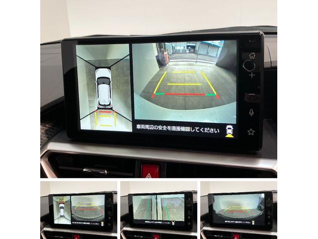 ロッキープレミアムＧ　ＨＥＶ　９型ディスプレイオーディオ　車検整備付衝突被害軽減ブレーキ　コーナーセンサー　ディスプレイオーディオ　フルセグ　パノラマカメラ　Ｂｌｕｅｔｏｏｔｈ　ＵＳＢ　ドラレコ　ＴＶコントロール　前席シートヒーター　電動パーキング　ＬＥＤ　クルコン（滋賀県）の中古車