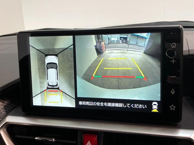 ロッキープレミアムＧ　ＨＥＶ　９型ディスプレイオーディオ　車検整備付衝突被害軽減ブレーキ　コーナーセンサー　ディスプレイオーディオ　フルセグ　パノラマカメラ　Ｂｌｕｅｔｏｏｔｈ　ＵＳＢ　ドラレコ　ＴＶコントロール　前席シートヒーター　電動パーキング　ＬＥＤ　クルコン（滋賀県）の中古車