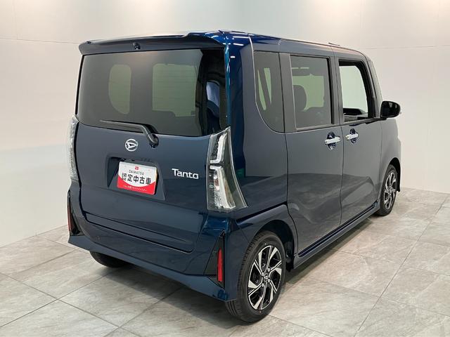 タントカスタムX 9型ディスプレイオーディオ 届出済未使用車衝突被害軽減ブレーキ コーナーセンサー 9型ディスプレイオーディオ フルセグ Bluetooth USB バックカメラ 両側電動スライドドア 前席シートヒーター LED スマートキー エコアイドル(滋賀県)の中古車