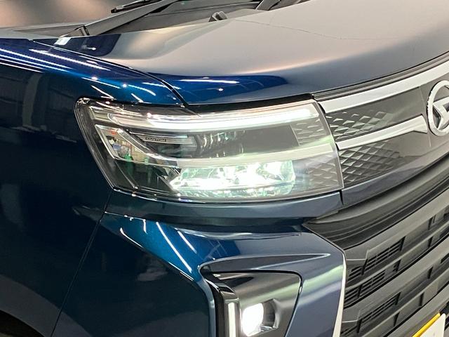 タントカスタムX 9型ディスプレイオーディオ 届出済未使用車衝突被害軽減ブレーキ コーナーセンサー 9型ディスプレイオーディオ フルセグ Bluetooth USB バックカメラ 両側電動スライドドア 前席シートヒーター LED スマートキー エコアイドル(滋賀県)の中古車