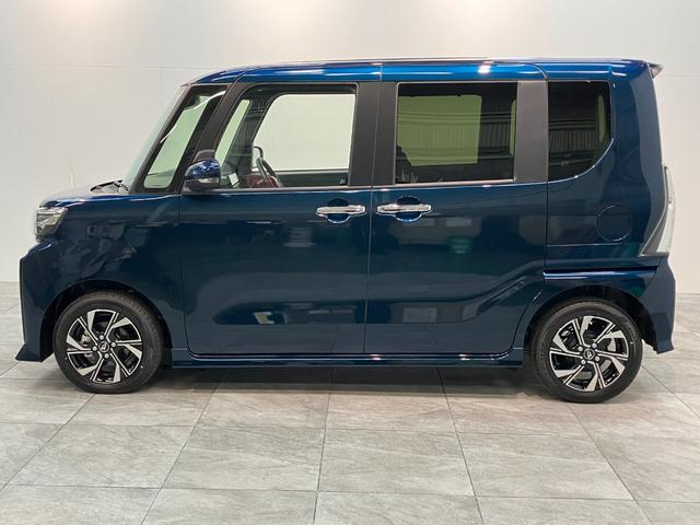 タントカスタムX 9型ディスプレイオーディオ 届出済未使用車衝突被害軽減ブレーキ コーナーセンサー 9型ディスプレイオーディオ フルセグ Bluetooth USB バックカメラ 両側電動スライドドア 前席シートヒーター LED スマートキー エコアイドル(滋賀県)の中古車