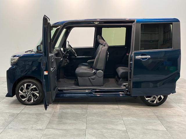 タントカスタムX 9型ディスプレイオーディオ 届出済未使用車衝突被害軽減ブレーキ コーナーセンサー 9型ディスプレイオーディオ フルセグ Bluetooth USB バックカメラ 両側電動スライドドア 前席シートヒーター LED スマートキー エコアイドル(滋賀県)の中古車