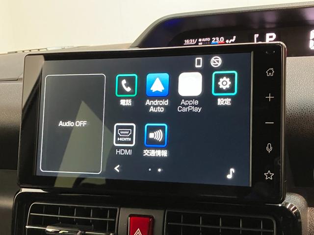 タントカスタムX 9型ディスプレイオーディオ 届出済未使用車衝突被害軽減ブレーキ コーナーセンサー 9型ディスプレイオーディオ フルセグ Bluetooth USB バックカメラ 両側電動スライドドア 前席シートヒーター LED スマートキー エコアイドル(滋賀県)の中古車