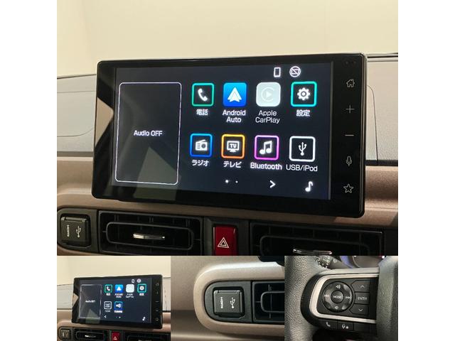 ムーヴキャンバスセオリーＧターボ　９型ディスプレイオーディオ　バックカメラ衝突被害軽減ブレーキ　コーナーセンサー　９型ディスプレイオーディオ　フルセグ　Ｂｌｕｅｔｏｏｔｈ　ＵＳＢ　バックカメラ　両側電動スライドドア　前席シートヒーター　電動パーキング　レーダークルコン（滋賀県）の中古車